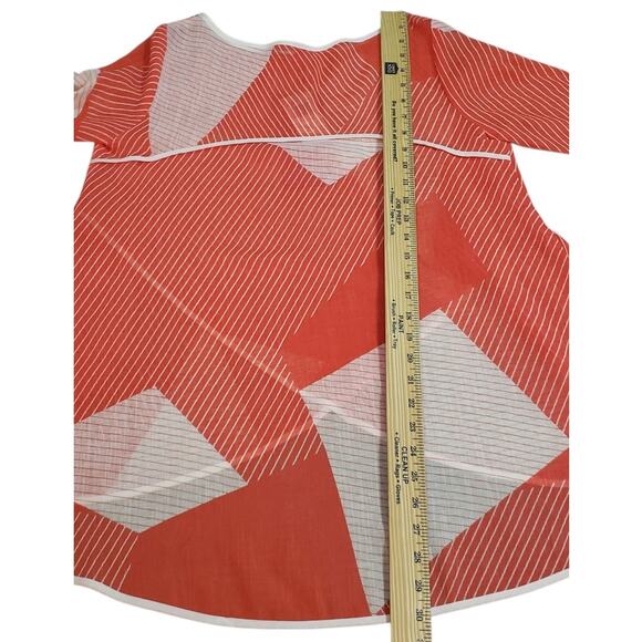 IC by Connie K Lagenlook Tunic XS – Artsy Stripe Colorblock Oversized Semi sheer - Picture 9 of 10